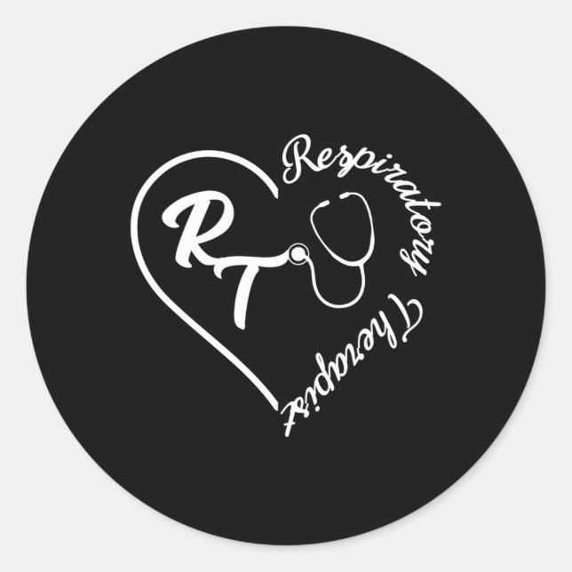 Respiratorischer Therapeut itte Runder Aufkleber (Vorderseite)