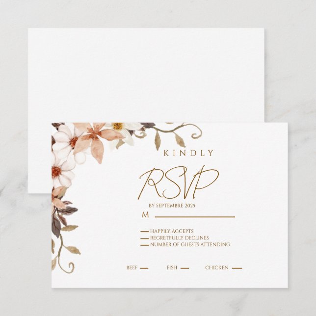 Response Card RSVP Karte (Vorne/Hinten)