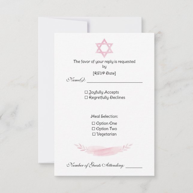 Response Card RSVP Karte (Vorderseite)