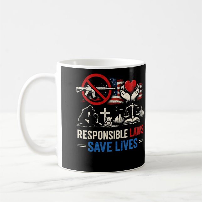 Responsible Laws Save Lives Kaffeetasse (Links)