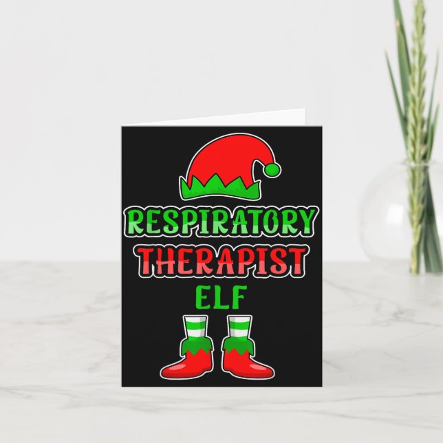 Resratory Therast Elf Resratory Therapy Christmas  Karte (Vorderseite)
