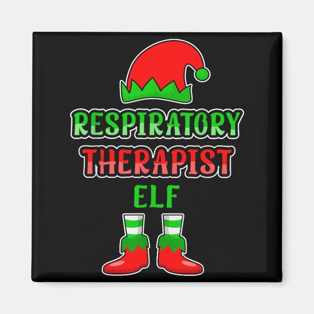 Resratory Therast Elf Resratory Therapy Christmas  Magnet (Vorne)