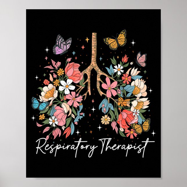 Resratory Therast Therapy Lung Happy Easter Day Fl Poster (Vorne)