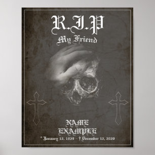 Rest in Peace my Friend - vintage Poster