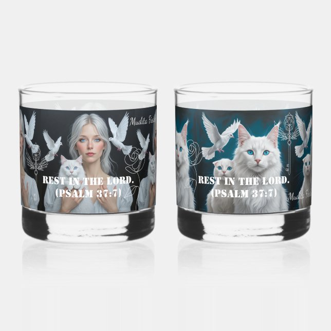 Rest in the Lord. (Psalm 37:7) Whiskyglas (Vorderseite)