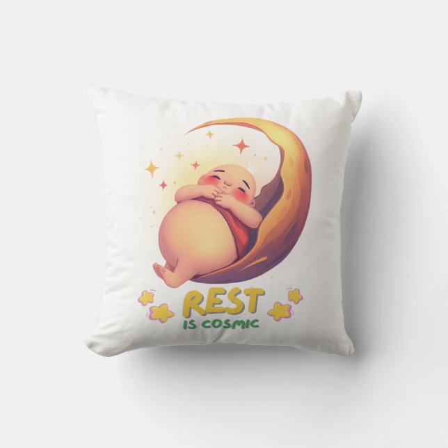 Rest is Cosmic Kids - Cute Sleeping Baby Kissen (Vorderseite)