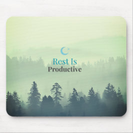 Rest Is Productive – Minimal Motivational Mouse Pa Mousepad