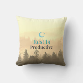 Rest Is Productive Motivational Quote Pillow Kissen