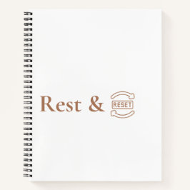 Rest & Reset Minimalistisches Wellness-Notizbuch Notizbuch