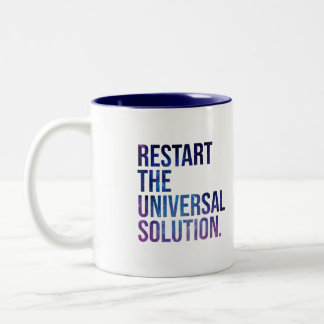 Restart the solution universal zweifarbige tasse