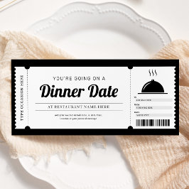 Restaurant Abendessen Datum Buchung Gutschein Einladung