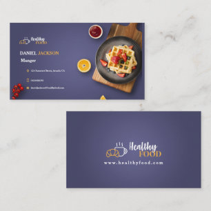 Restaurant Business Card , Food Service Marketing Visitenkarte