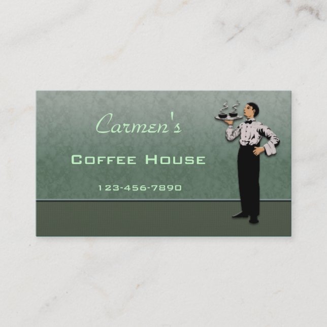 Restaurant Business Card Visitenkarte (Vorderseite)