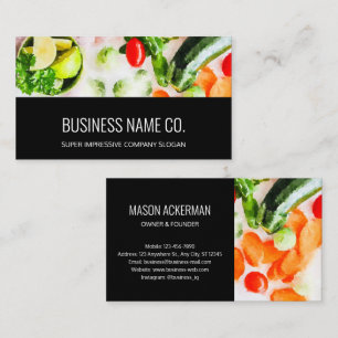 Restaurant Business Cards / Black BG Visitenkarte
