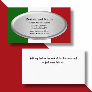 Restaurant Business Cards Visitenkarte