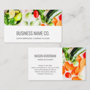 Restaurant Business Cards / White BG Visitenkarte