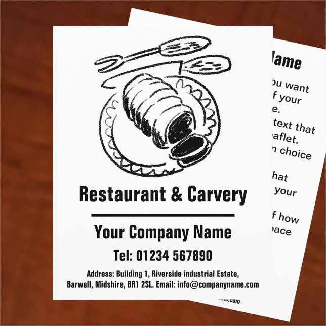 Restaurant & Carvery Cartoon Design Flyer (Von Creator hochgeladen)