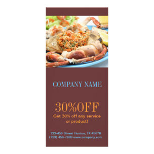 Restaurant-Cateringservice-Meeresfrüchte Werbekarte