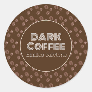 Restaurant "Coffee Shop Flavour" Runder Aufkleber