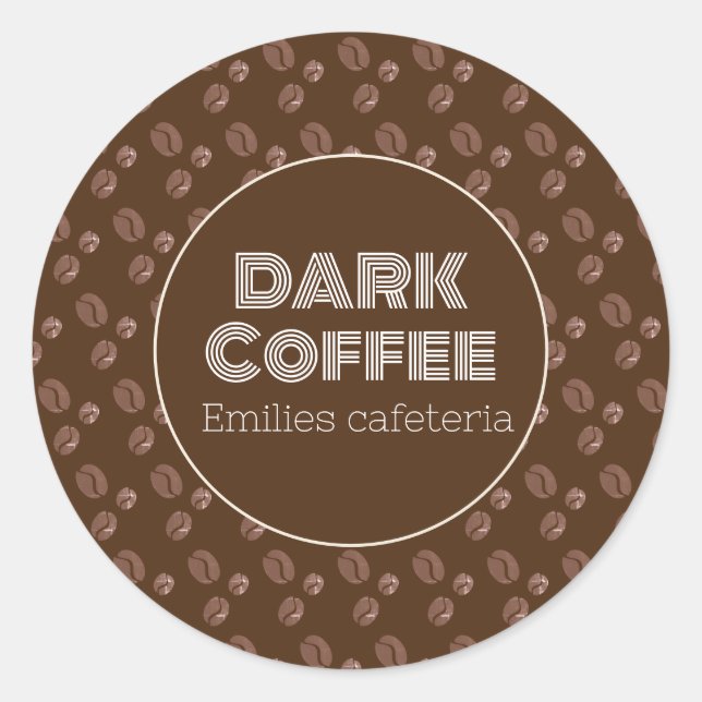 Restaurant "Coffee Shop Flavour" Runder Aufkleber (Vorderseite)