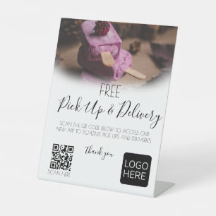 Restaurant-Deluxe QR-Code Sockelschild