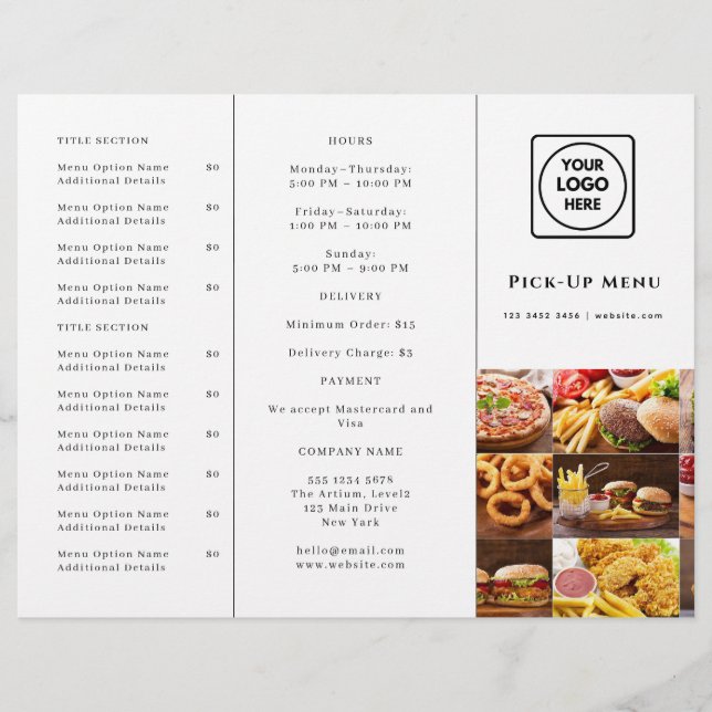 Restaurant-Design | Modernes Foto Branding (Vorderseite)