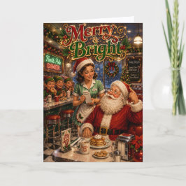 Restaurant-Diner-Café-Besitzer-Kunden-Dankbarkeit Feiertagskarte
