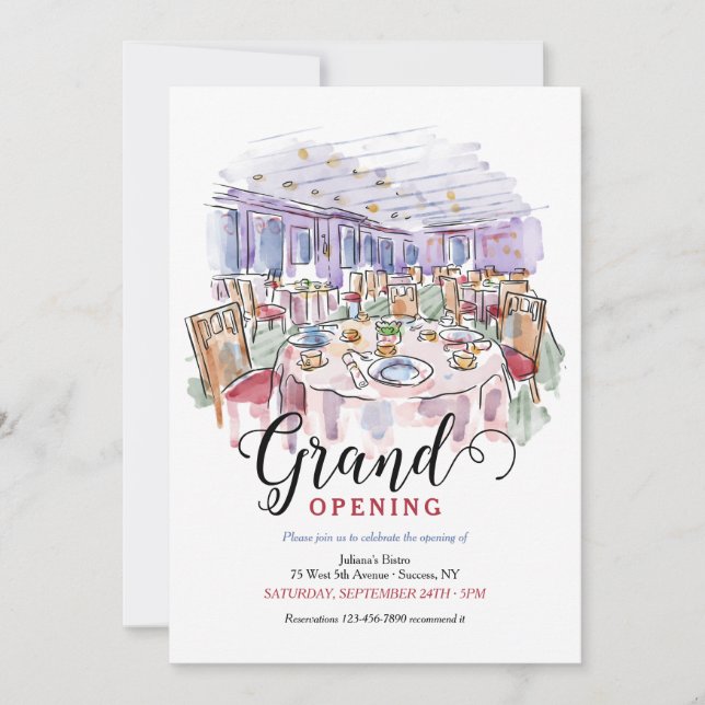 Restaurant Einladung (Vorderseite)