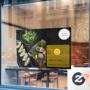 Restaurant Fensterklammer Fensteraufkleber