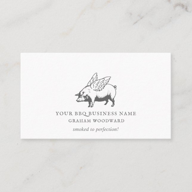 Restaurant Food Truck Barbeque Visitenkarte (Vorderseite)