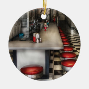 Restaurant - Fünfzigerjahre - die Eisdiele Keramikornament