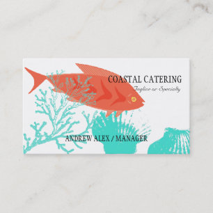 Restaurant für Meeresfrüchte-Catering-Geschäftsfüh Visitenkarte