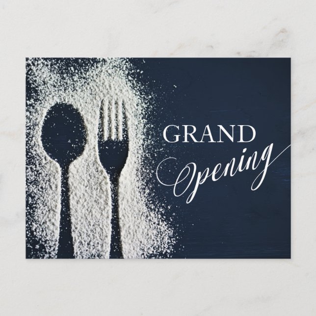 Restaurant Grand Opening Einladungspostkarte (Vorderseite)