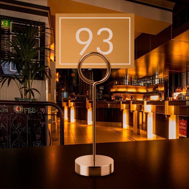 Restaurant-Imitate Goldene Fohlen Minimalistischer Tischnummer (Von Creator hochgeladen)