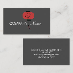 Restaurant Japan Asian Logo Business Card Visitenkarte