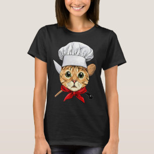 Restaurant Katze Kätzchen Chef Küche Kochen Kulina T-Shirt