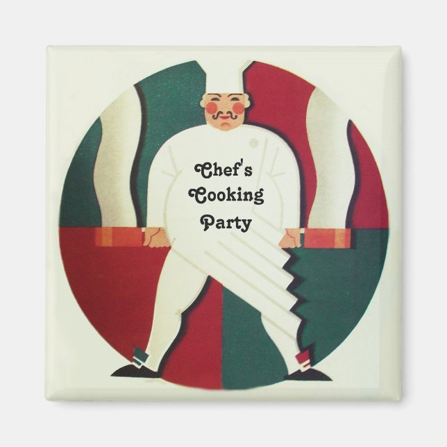 RESTAURANT KOCH COOKING PARTY Kulinarisch Magnet (Vorne)