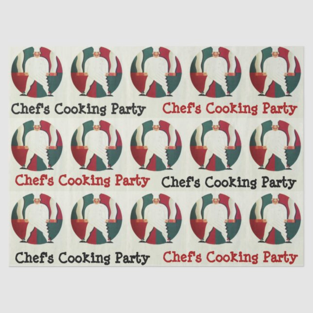 RESTAURANT KOCH COOKING PARTY Kulinarisch Seidenpapier (Vorderseite)