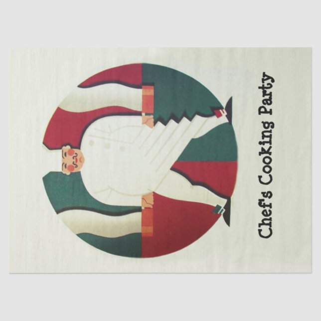 RESTAURANT KOCH COOKING PARTY Kulinarisches Thema  Seidenpapier (Vorderseite)