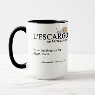 Restaurant L'ESCARGOT auf der Michigan Avenue, Chi Tasse