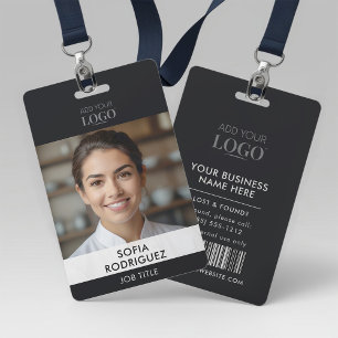 Restaurant Manager Foto Logo Schwarzes Abzeichen Ausweis