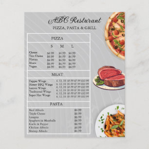 Restaurant Menü Flyer Flyer Druckbares Design