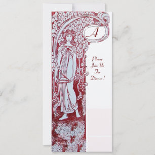 RESTAURANT MENU MONOGRAM, Dinner, Brunch Einladung