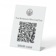 Restaurant-Menü-QR-Tischschild