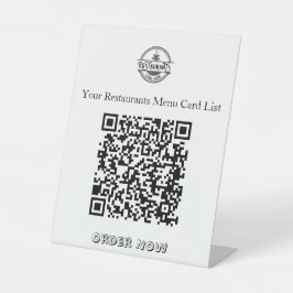Restaurant-Menü-QR-Tischschild Sockelschild