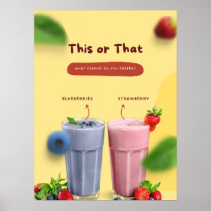 Restaurant Milk Shake Werbung Front Anzeige Poster