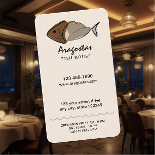 Restaurant mit Meeresfrüchten Visitenkarte
