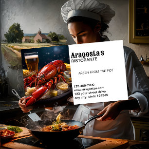Restaurant mit Meeresfrüchten Visitenkarte