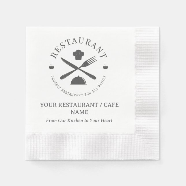 Restaurant oder Café oder Abendessen Serviette (Vorderseite)