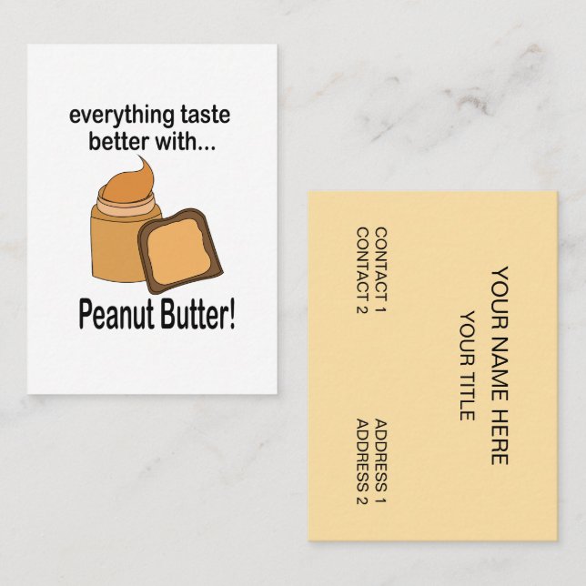 Restaurant "Peanut Butter" Visitenkarte (Vorne/Hinten)